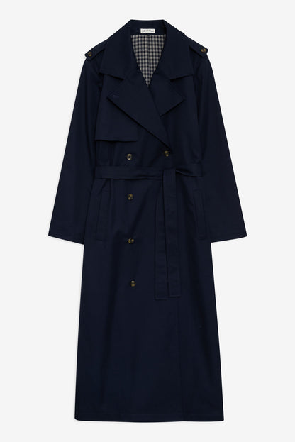 Reese Trench Coat - Navy | For Love and Lemons