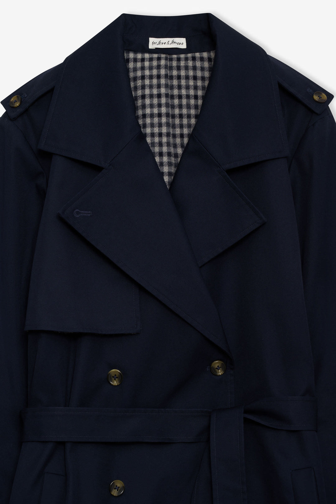 Reese Trench Coat - Navy | For Love and Lemons