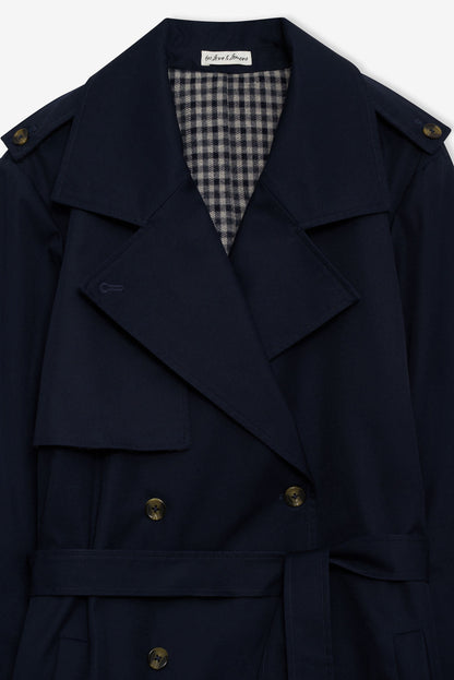 Reese Trench Coat - Navy | For Love and Lemons