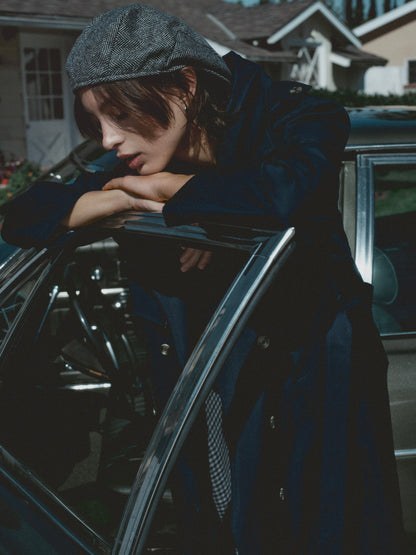 Reese Trench Coat - Navy | For Love and Lemons