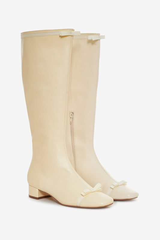 Claudine Cap Toe Boot - Cream | For Love and Lemons