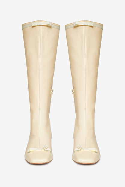 Claudine Cap Toe Boot - Cream | For Love and Lemons