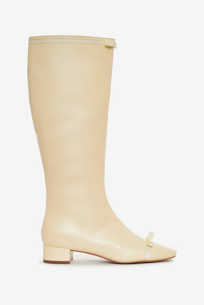 Claudine Cap Toe Boot - Cream | For Love and Lemons