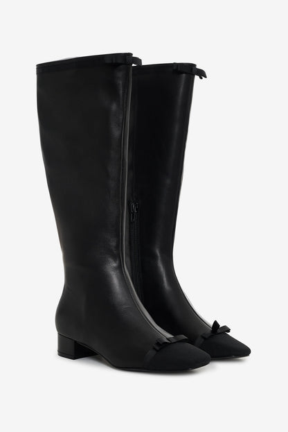Claudine Cap Toe Boot - Black | For Love and Lemons