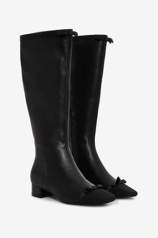 Claudine Cap Toe Boot - Black | For Love and Lemons