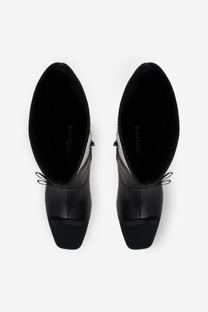 Claudine Cap Toe Boot - Black | For Love and Lemons