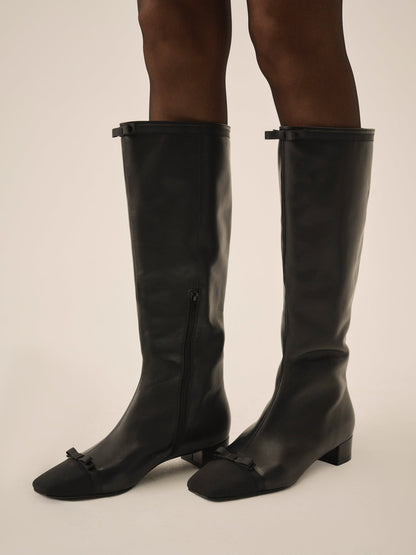Claudine Cap Toe Boot - Black | For Love and Lemons