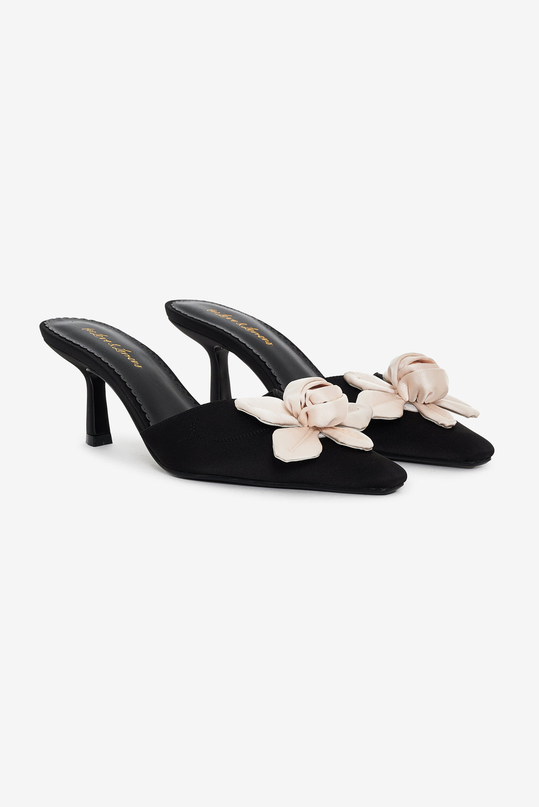Claudine Mule Heel - Black | For Love and Lemons
