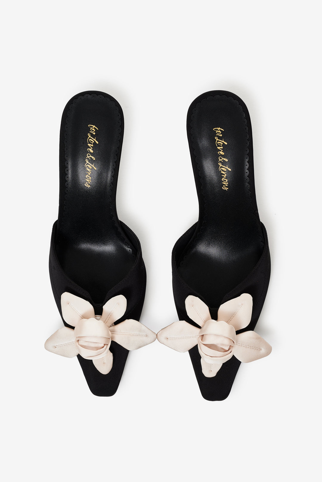 Claudine Mule Heel - Black | For Love and Lemons