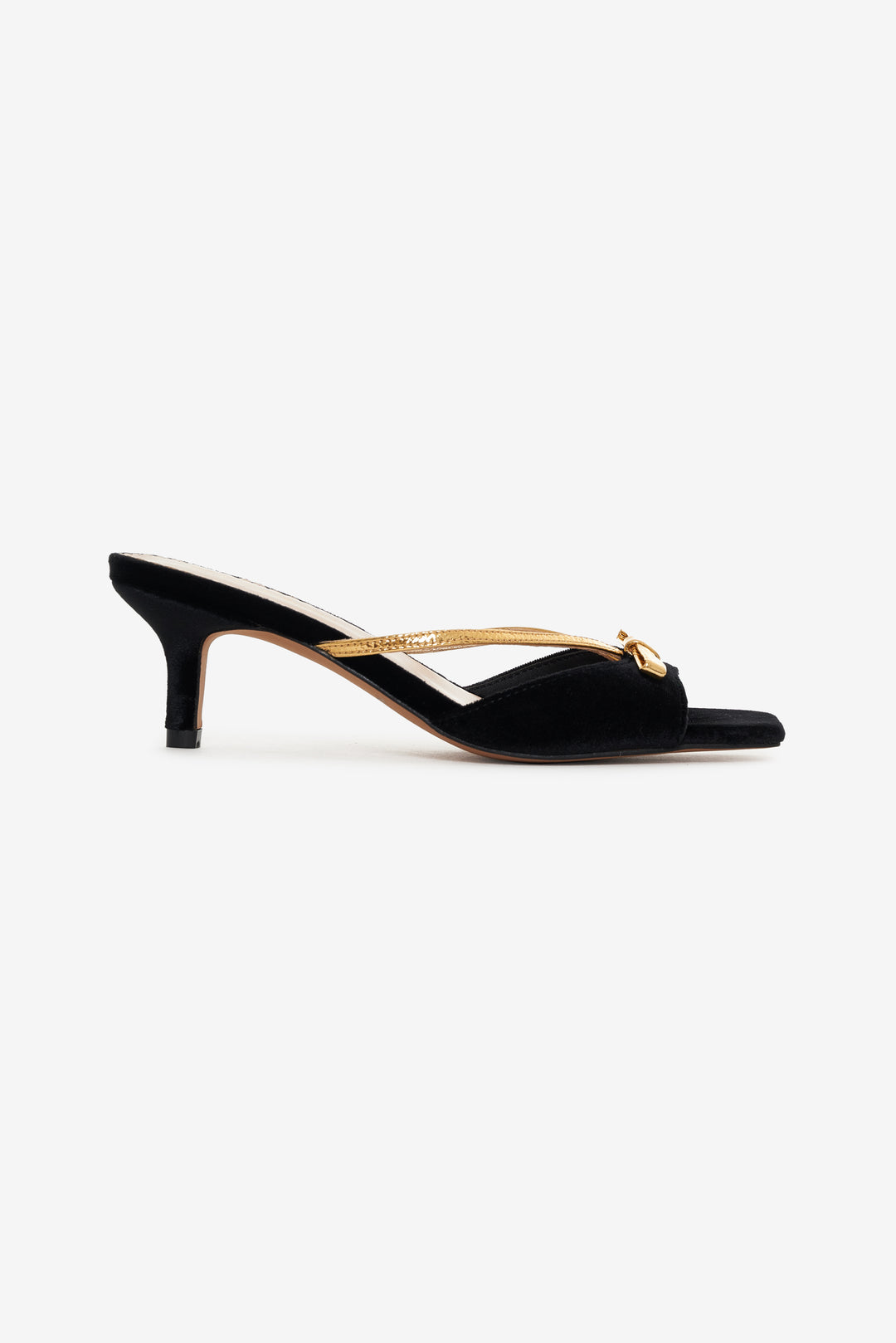 Grace Mule Heel - Black | For Love and Lemons