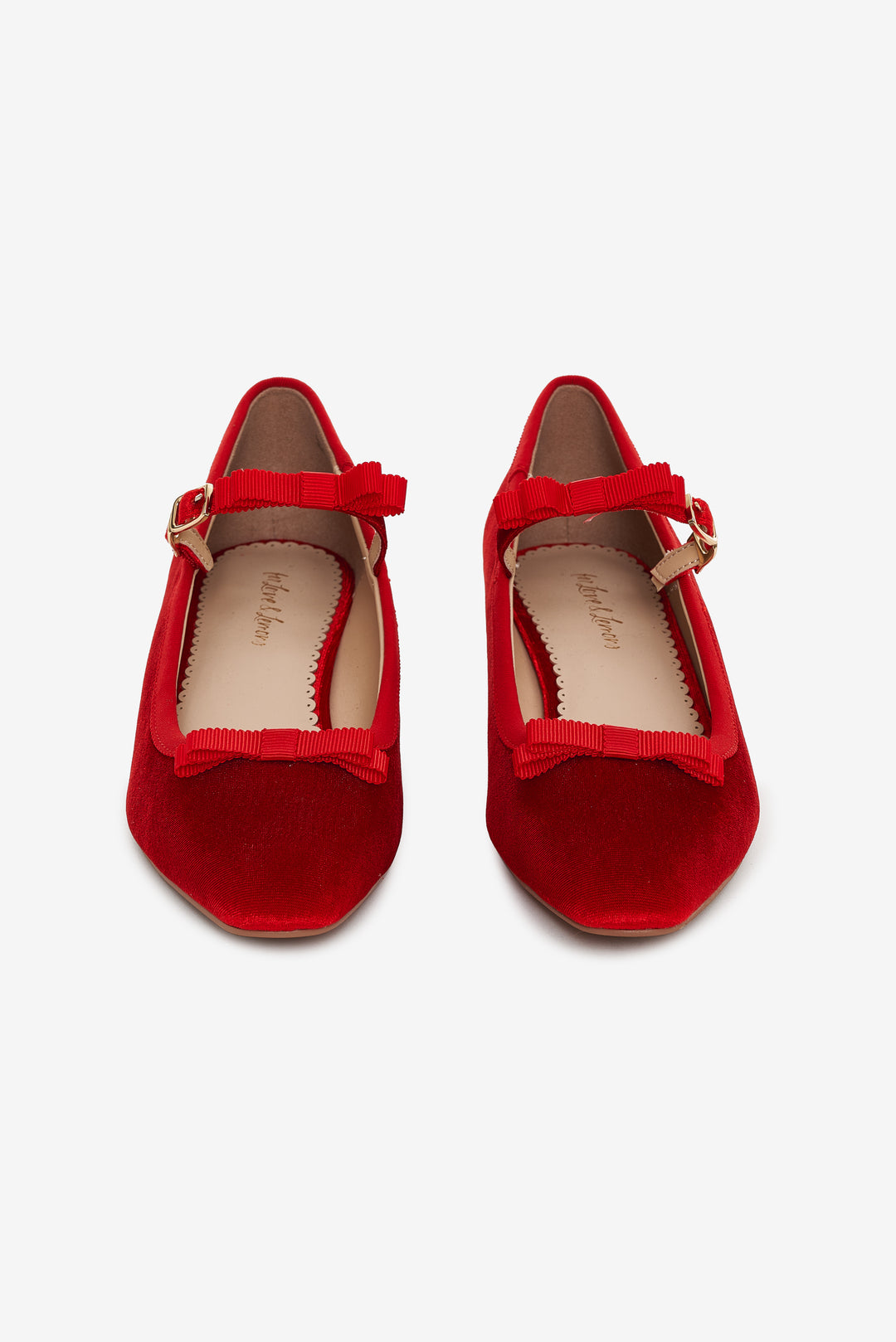 Lucia Velvet Mary Jane - Red | For Love and Lemons