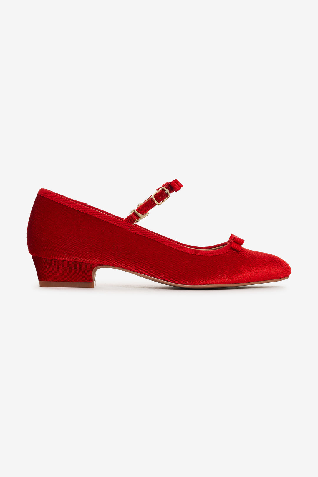 Lucia Velvet Mary Jane - Red | For Love and Lemons