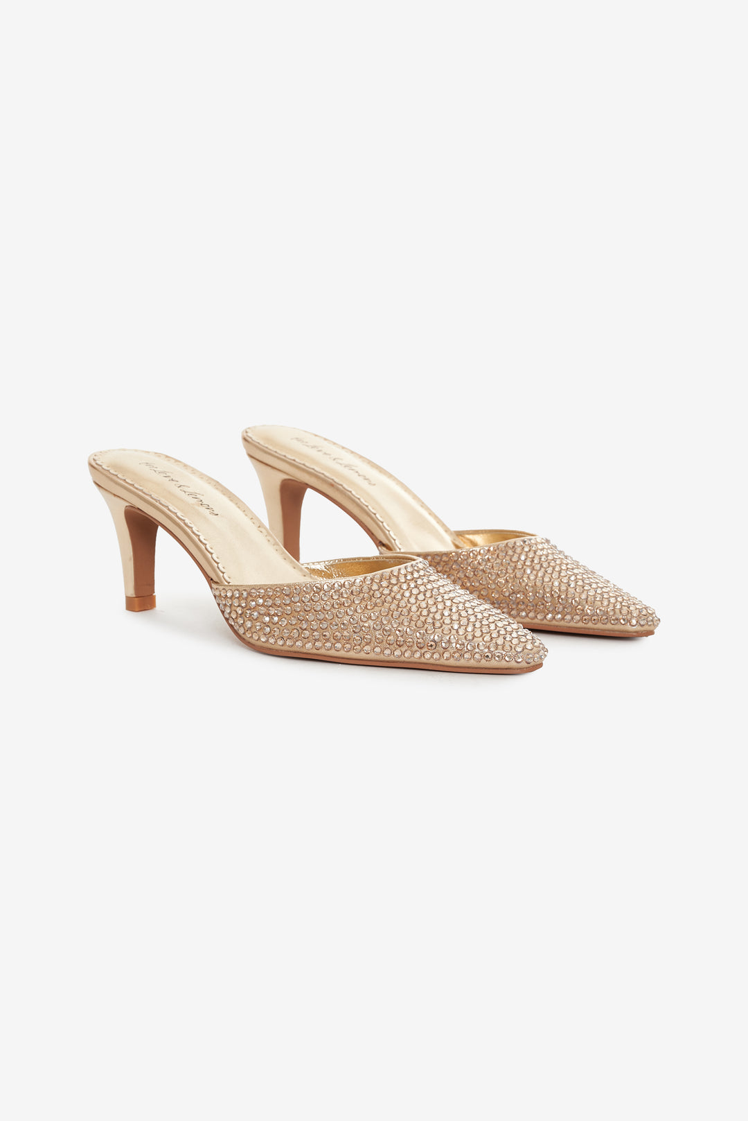 Cleo Mule Heel - Gold | For Love and Lemons