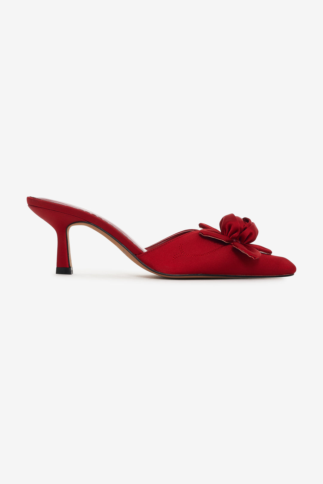 Claudine Mule Heel - Red | For Love and Lemons