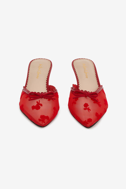 Sylvie Mule Heel - Red | For Love and Lemons