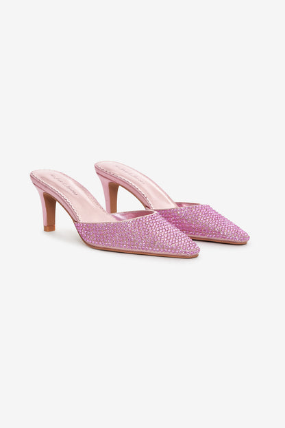 Cleo Mule Heel - Baby Pink | For Love and Lemons