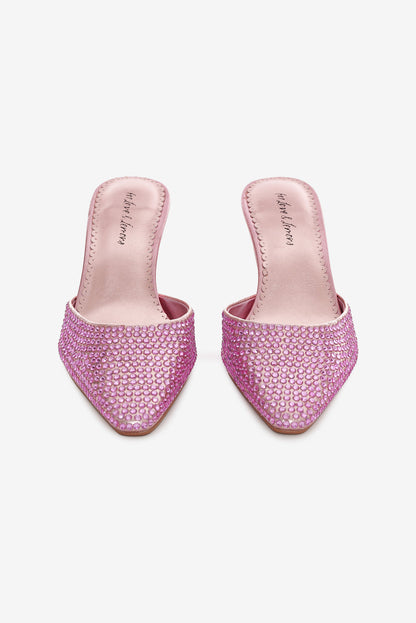 Cleo Mule Heel - Baby Pink | For Love and Lemons