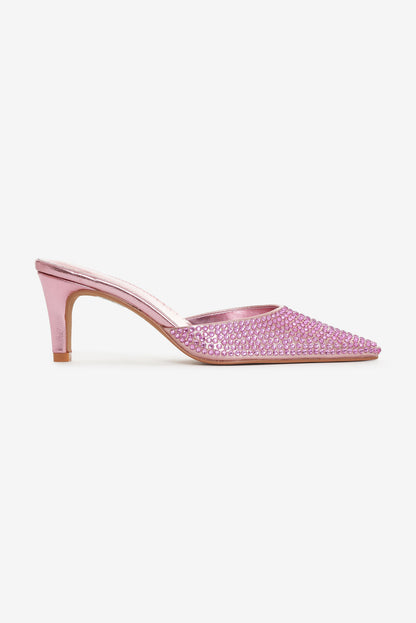 Cleo Mule Heel - Baby Pink | For Love and Lemons