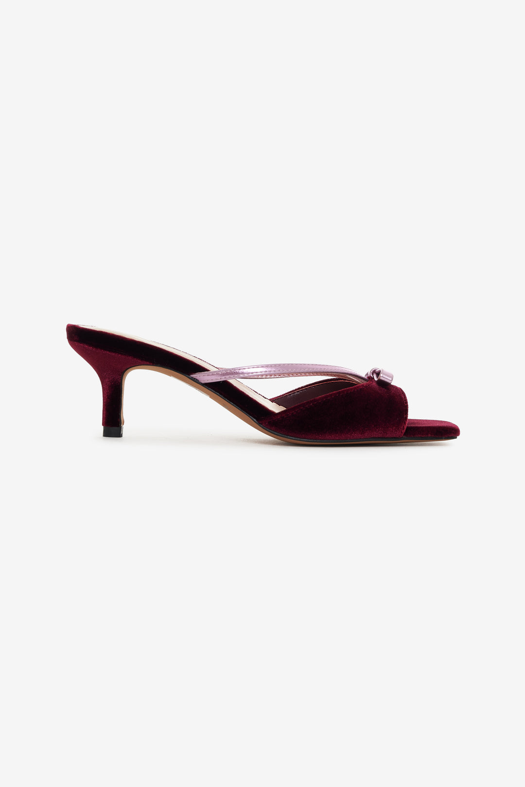 Grace Mule Heel - Burgundy | For Love and Lemons
