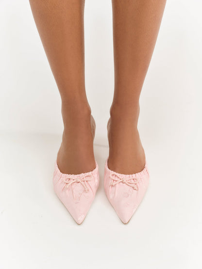 Colette Mule Heel - Pink | For Love and Lemons