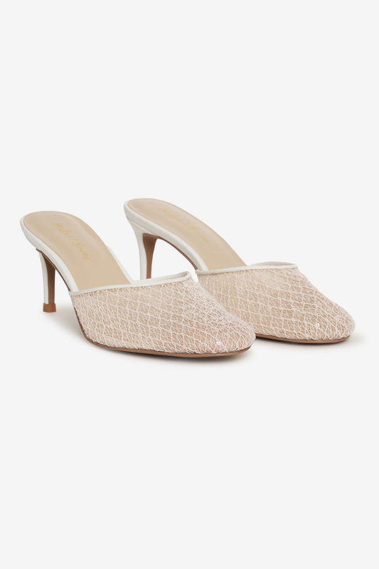 Claudia Lace Heel - White | For Love and Lemons
