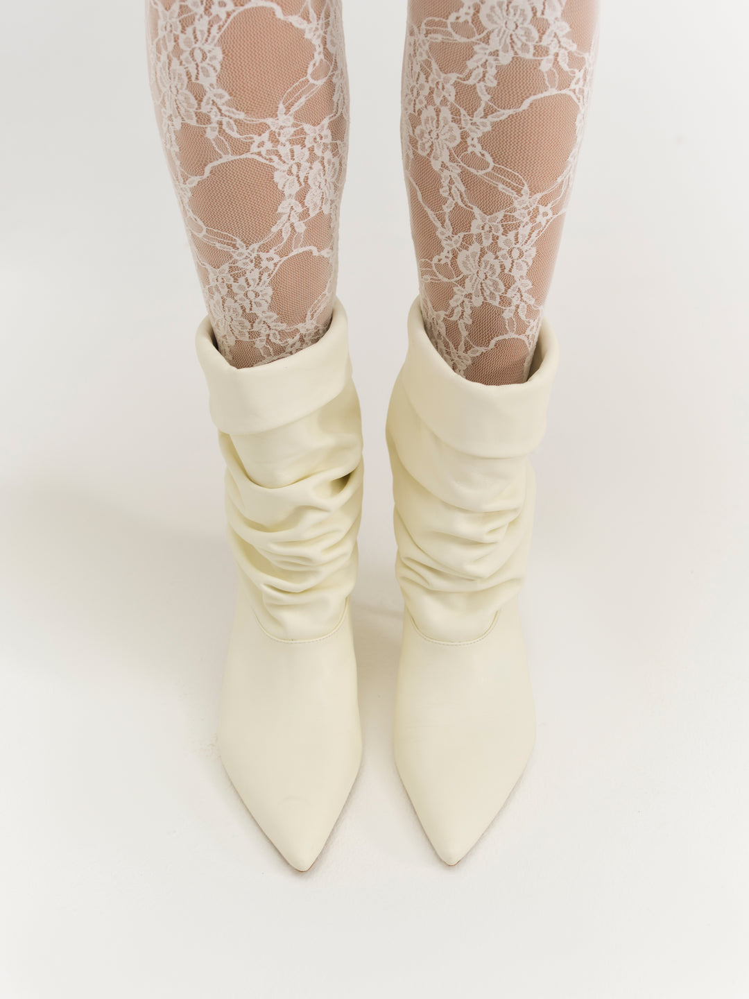 Verbana Slouch Boot - Cream | For Love and Lemons