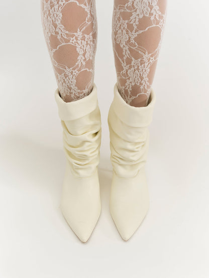 Verbana Slouch Boot - Cream | For Love and Lemons