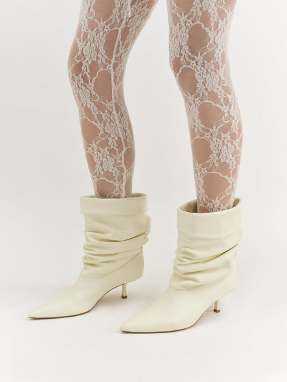 Verbana Slouch Boot - Cream | For Love and Lemons
