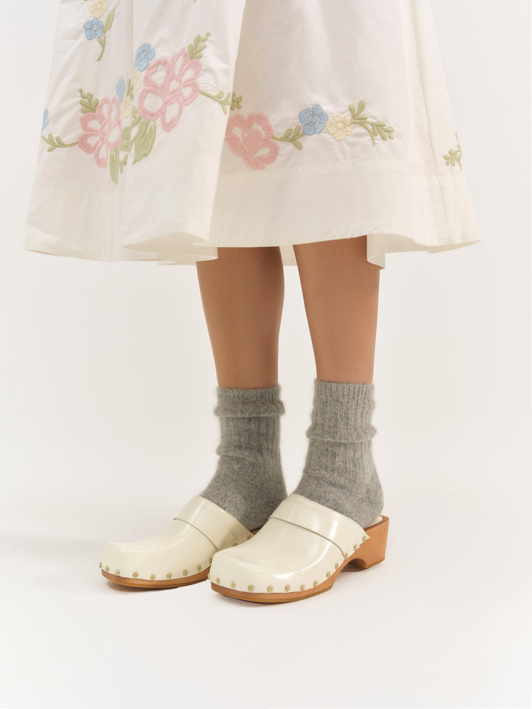 Adahlia Clog - Cream | For Love and Lemons