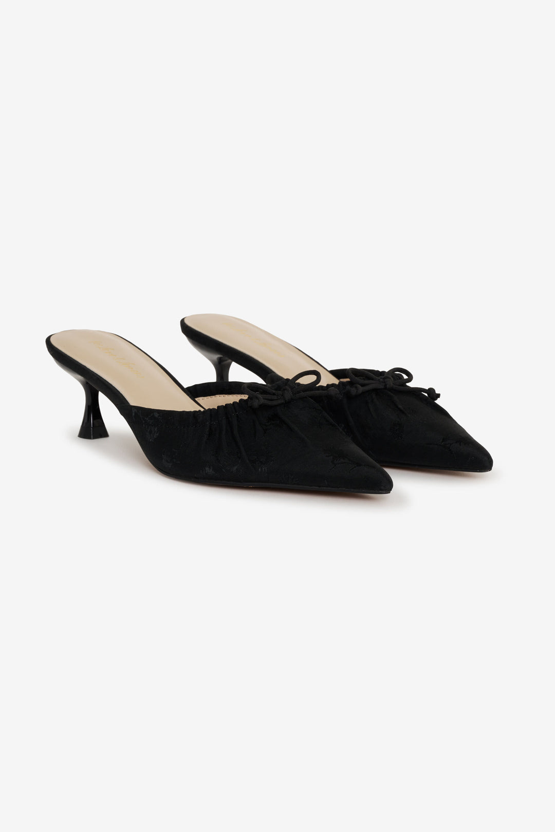 Colette Mule Heel - Black | For Love and Lemons