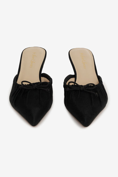 Colette Mule Heel - Black | For Love and Lemons
