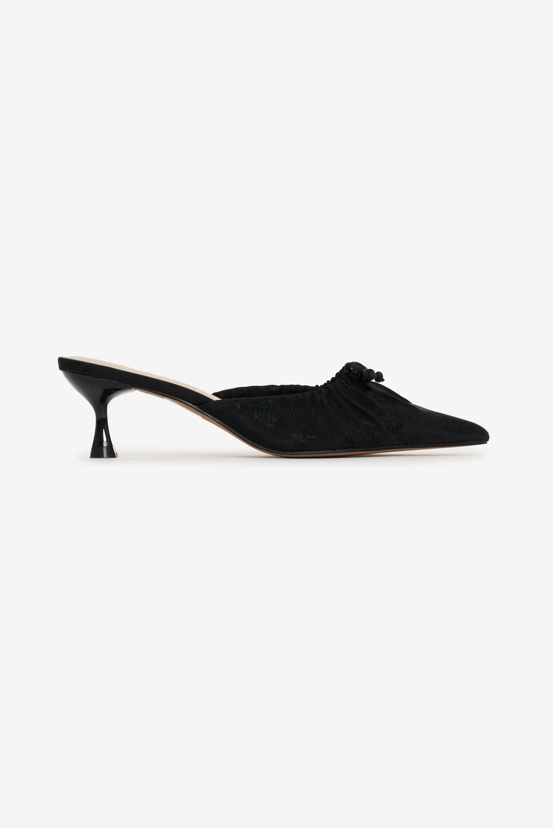 Colette Mule Heel - Black | For Love and Lemons