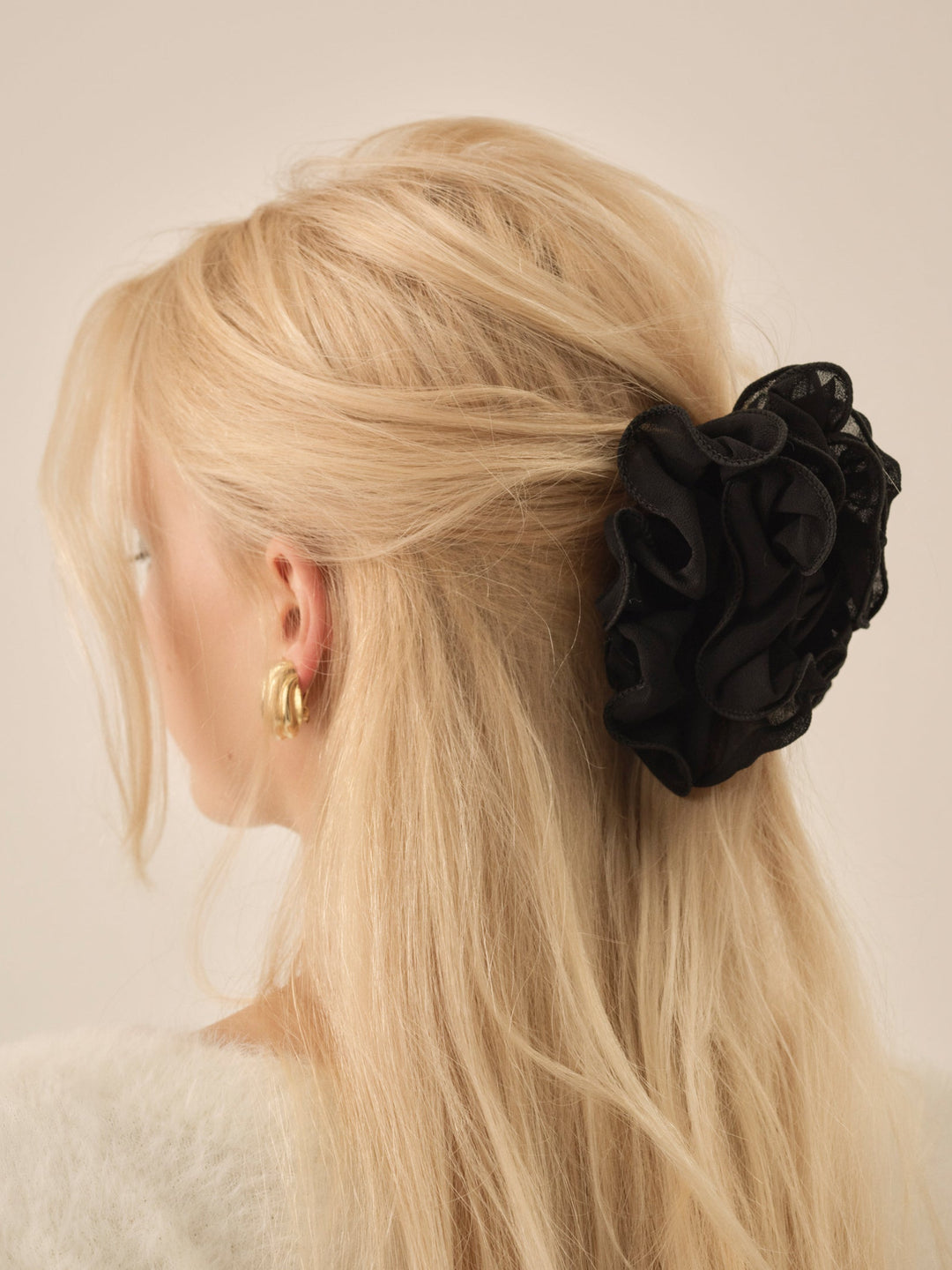 Rosette Hair Clip - Black | For Love and Lemons
