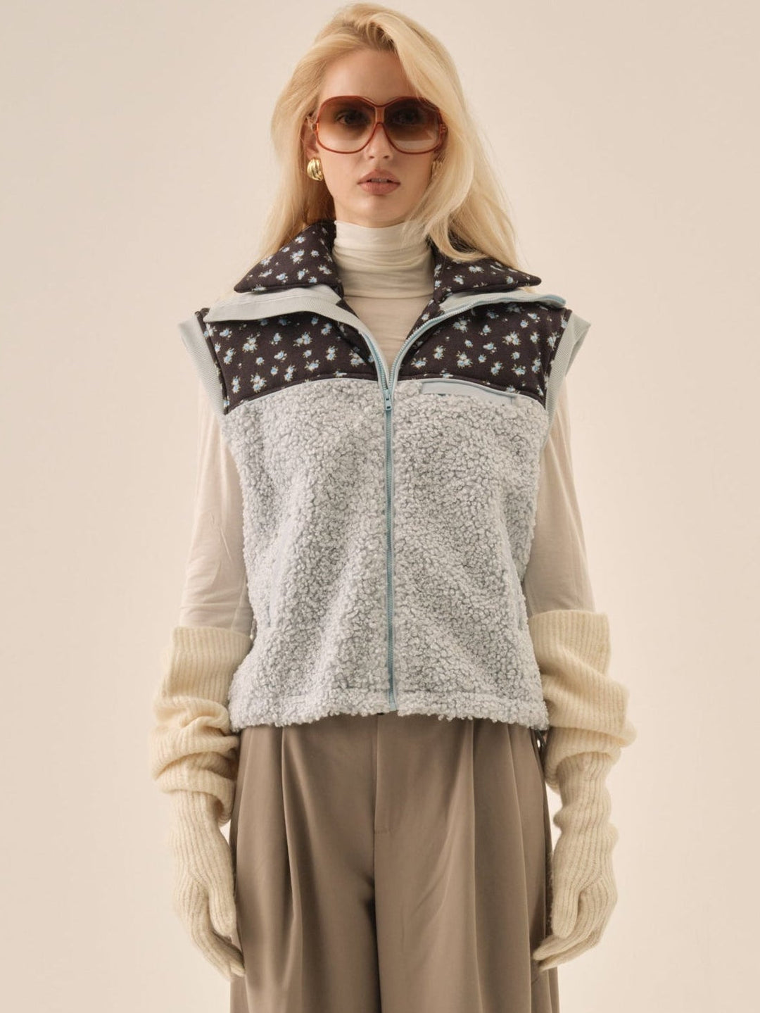 Slouchy Rib Knit Gloves - Cream | For Love and Lemons