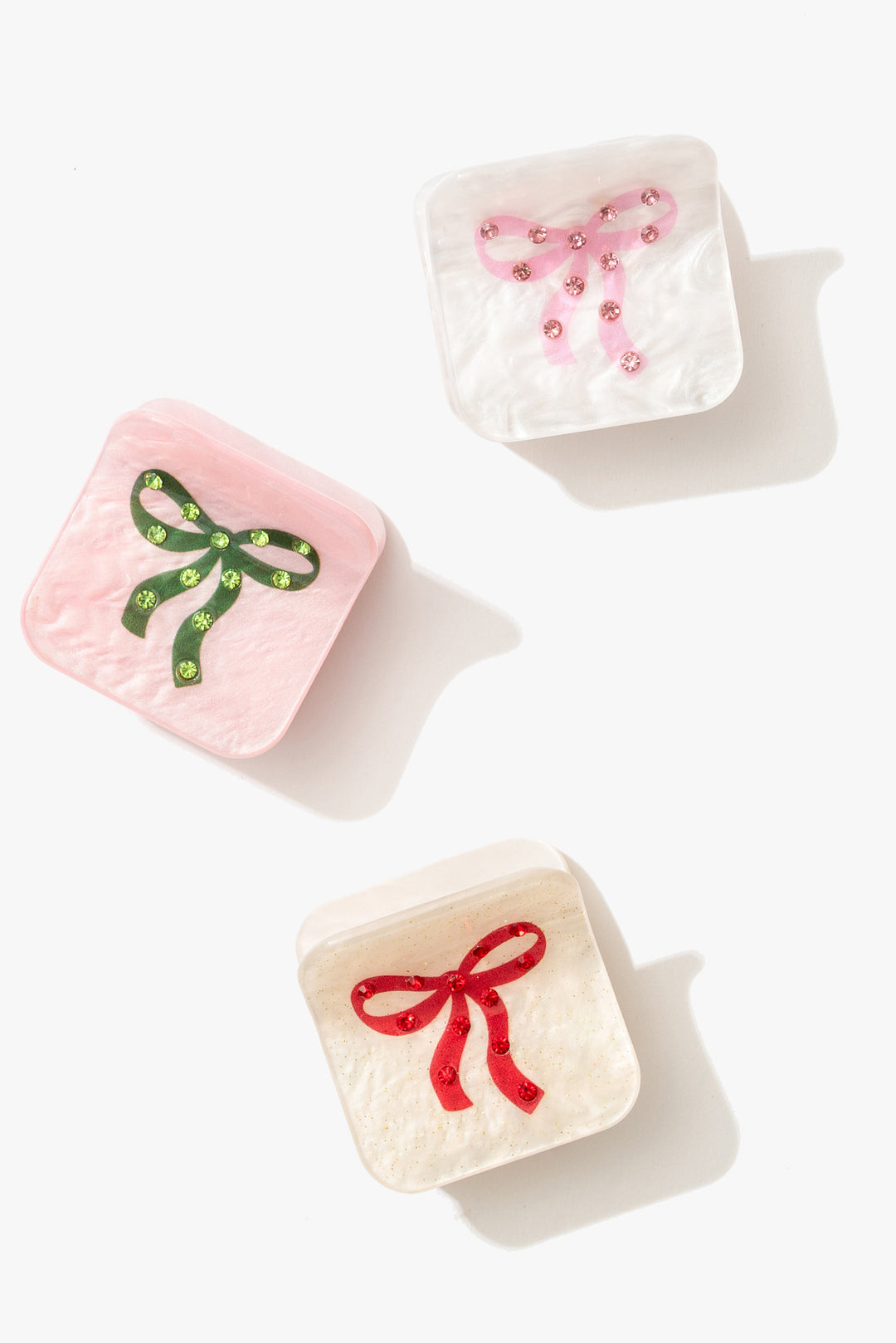 Bows Crystal Claw Clip Set of 3 - Multi | For Love and Lemons
