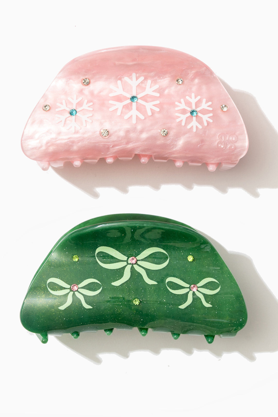 Winter Wonderland Crystal Claw Clip Set of 2 - White | For Love and Lemons