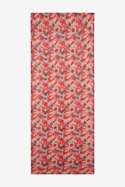 Ambrosia Print Headscarf - Red | For Love and Lemons
