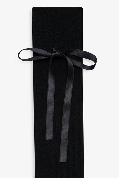 Knee-High Bow Socks - Black | For Love and Lemons