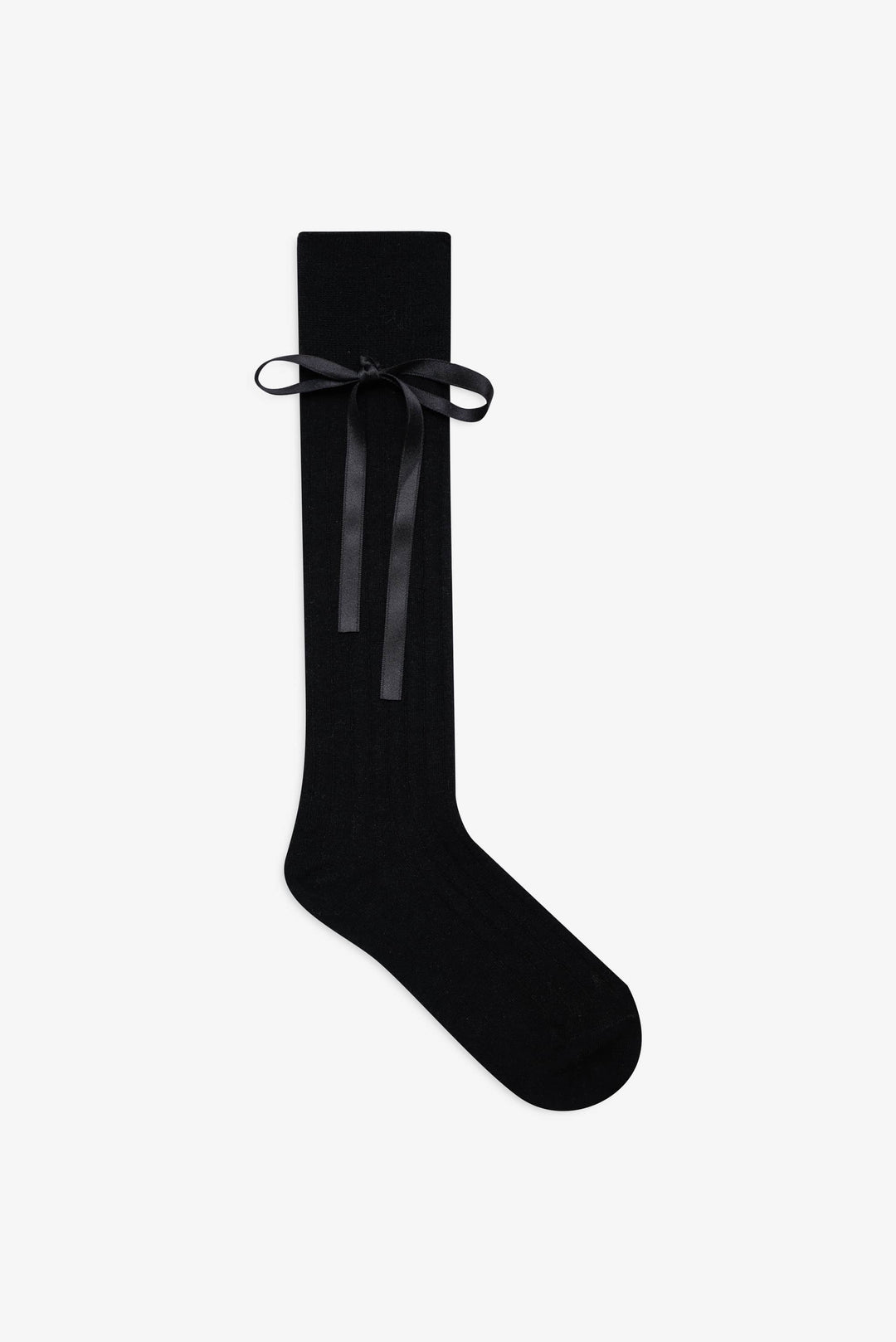 Knee-High Bow Socks - Black | For Love and Lemons