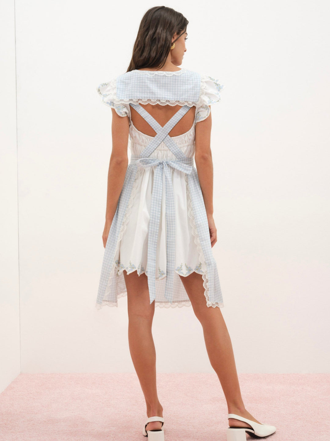 Bluebell Gingham Apron - Blue | For Love and Lemons