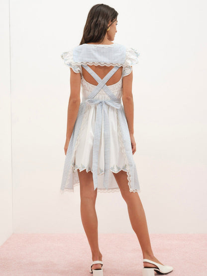 Bluebell Gingham Apron - Blue | For Love and Lemons