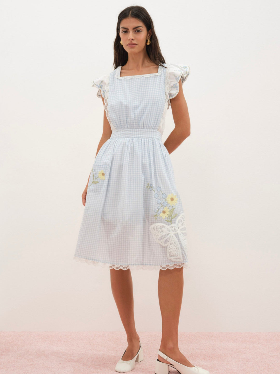 Bluebell Gingham Apron - Blue | For Love and Lemons