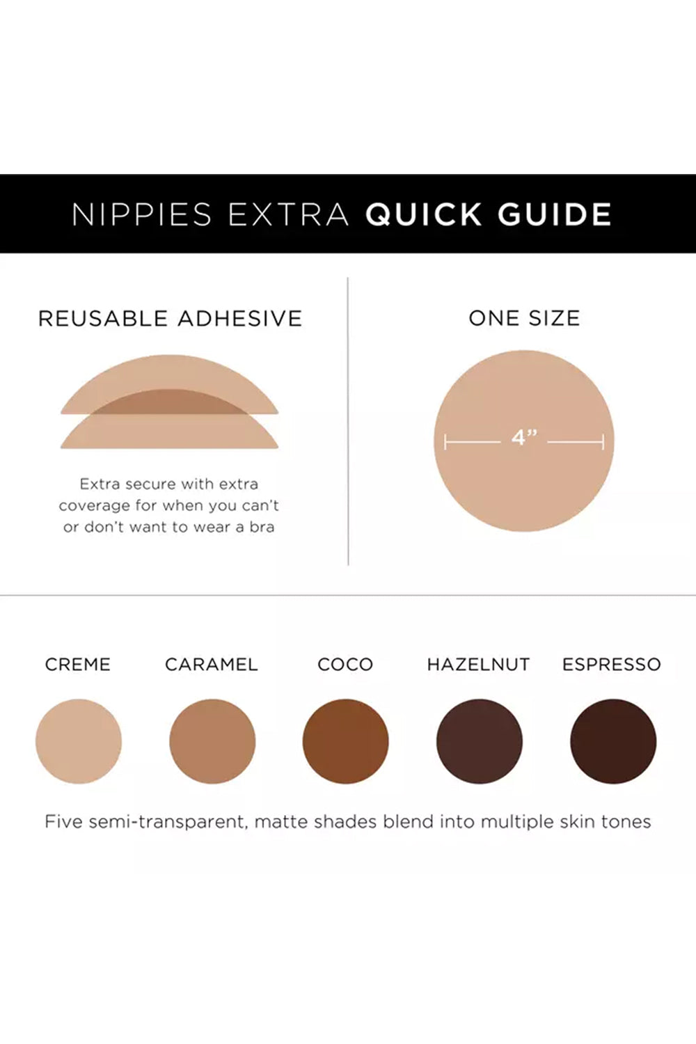 Nippies Skin Adhesive Covers - Espresso | For Love and Lemons