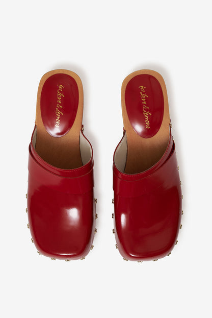 Adahlia Clog - Red | For Love and Lemons