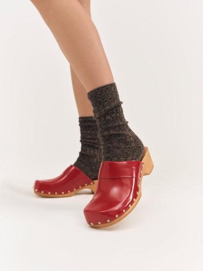 Adahlia Clog - Red | For Love and Lemons