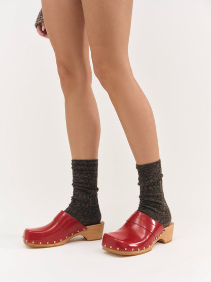 Adahlia Clog - Red | For Love and Lemons