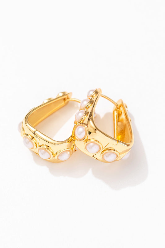 Daisy Mae Hoop Earrings - White | For Love and Lemons