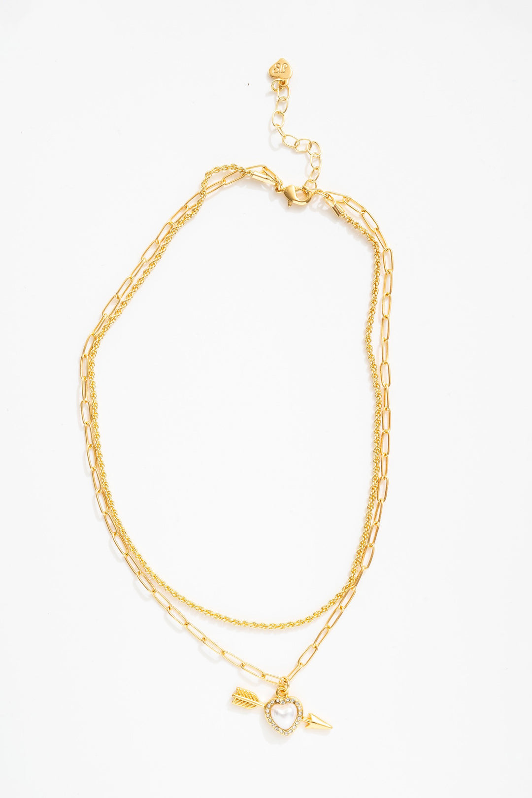 Cupid Heart Necklace - White | For Love and Lemons