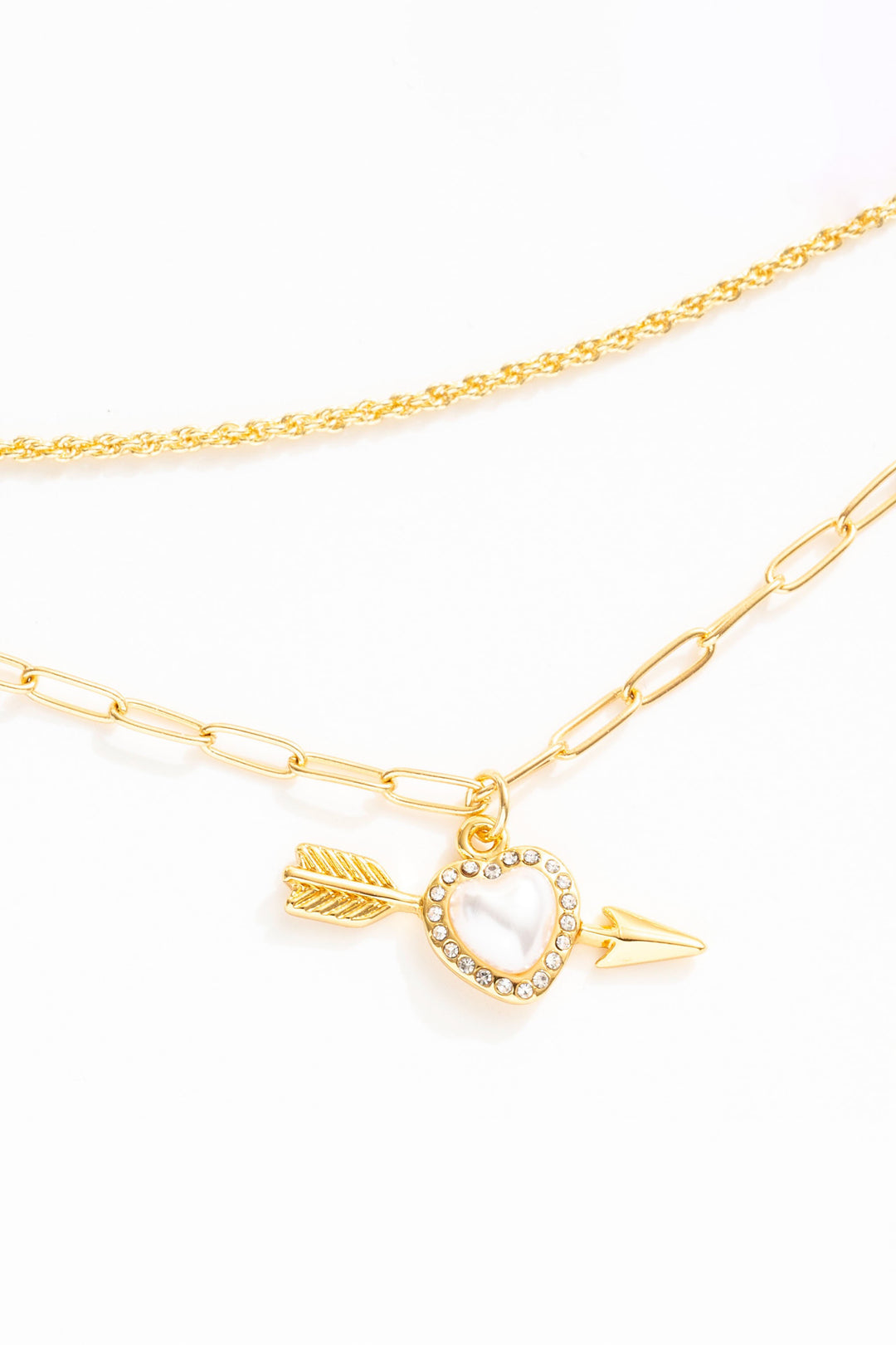 Cupid Heart Necklace - White | For Love and Lemons