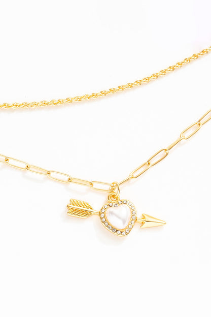 Cupid Heart Necklace - White | For Love and Lemons